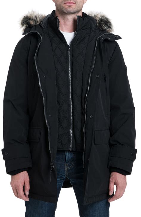 lagrange parka with faux fur trim michael kors